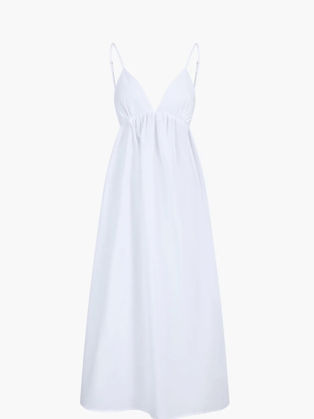NWT White Maxi Slip Dress with Spaghetti Straps